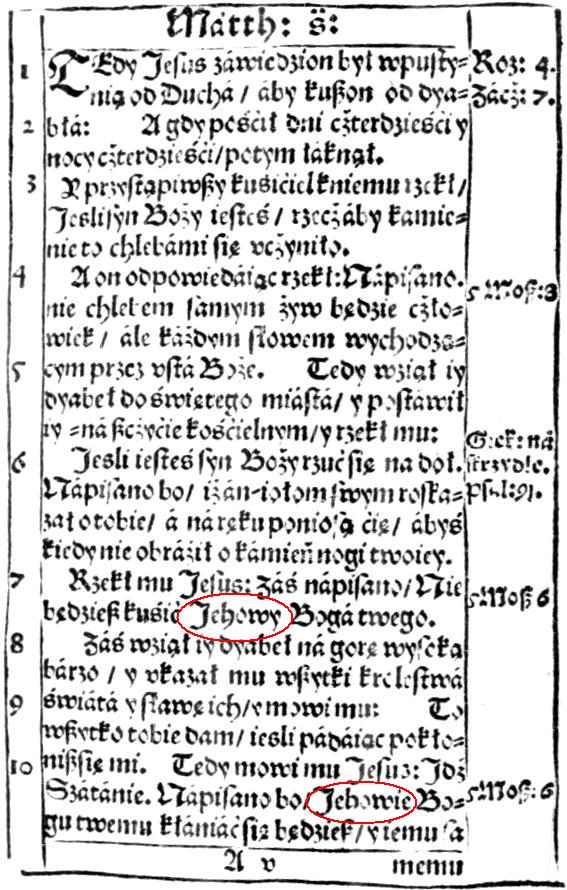 Szlaki Ariańskie – podróż śladami Braci Polskich 2 Mat Budny 1574 Jehowa
